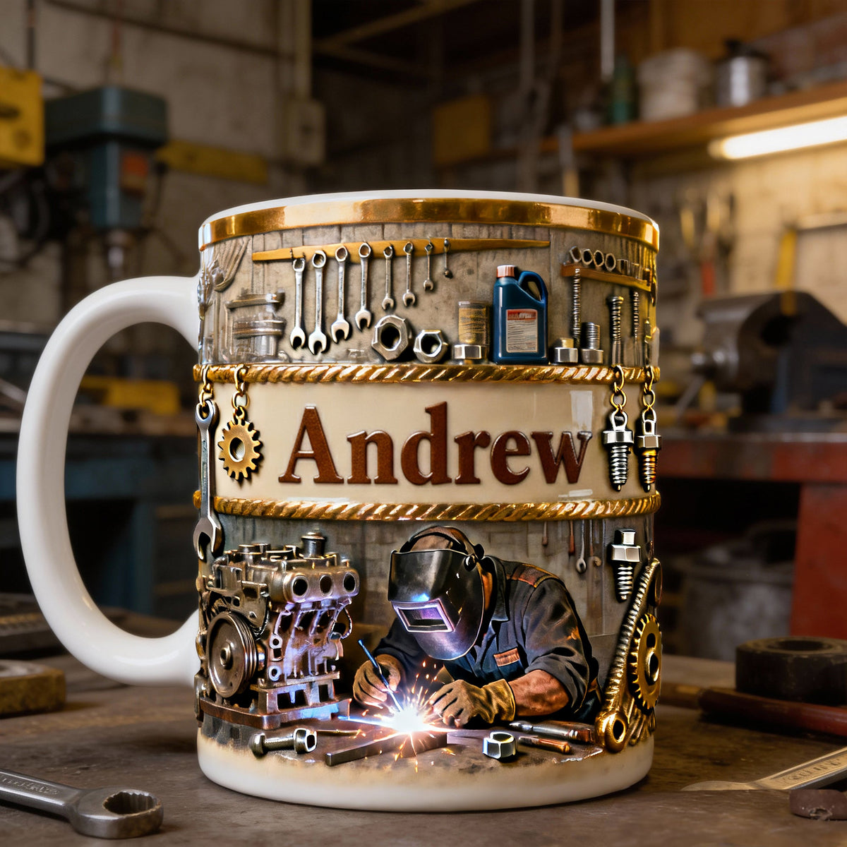 Mechanic At Work Coffee Mug - Personalized Gifts For Mechanic 04PALU201225-Homacus