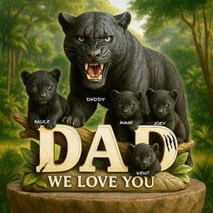 Black Panther Dad Acrylic Plaque - Personalized Gift For Dad 04HULU140525-Homacus