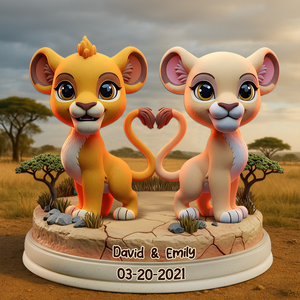 Lion Couple Acrylic Plaque - Personalized Gifts For Couple 04TOPU190625-Homacus