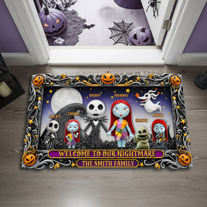 Welcome Creepy Family Doormat - Personalized Halloween Gifts For Family 04HULU030925-Homacus