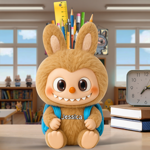 Cute Bunny Wooden Pen Holder Personalized Gifts For Kids 01NALU240725-Homacus