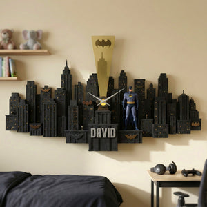 City Skyline Wall Clock - Personalized Gifts For Hero Lovers 04kimg261225-Homacus