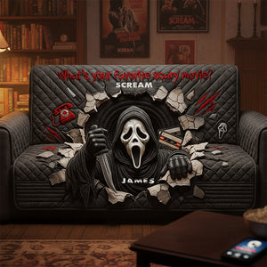 Horror Quilted Sofa Cover - Personalized Gifts For Movie Lovers 01pata230126-Homacus