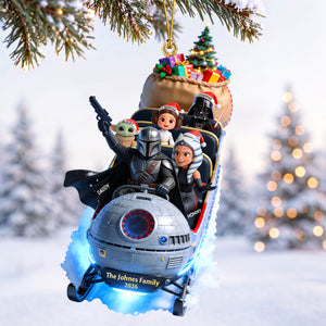 Scifi Snow Ride Christmas Ornament, Personalized Gifts For Family 04qhqn120926-Homacus