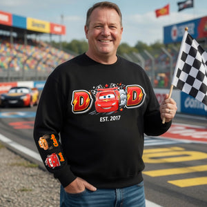 Racing Dad Crew Shirt - Personalized Father's Day Gifts 03nalu180526-Homacus