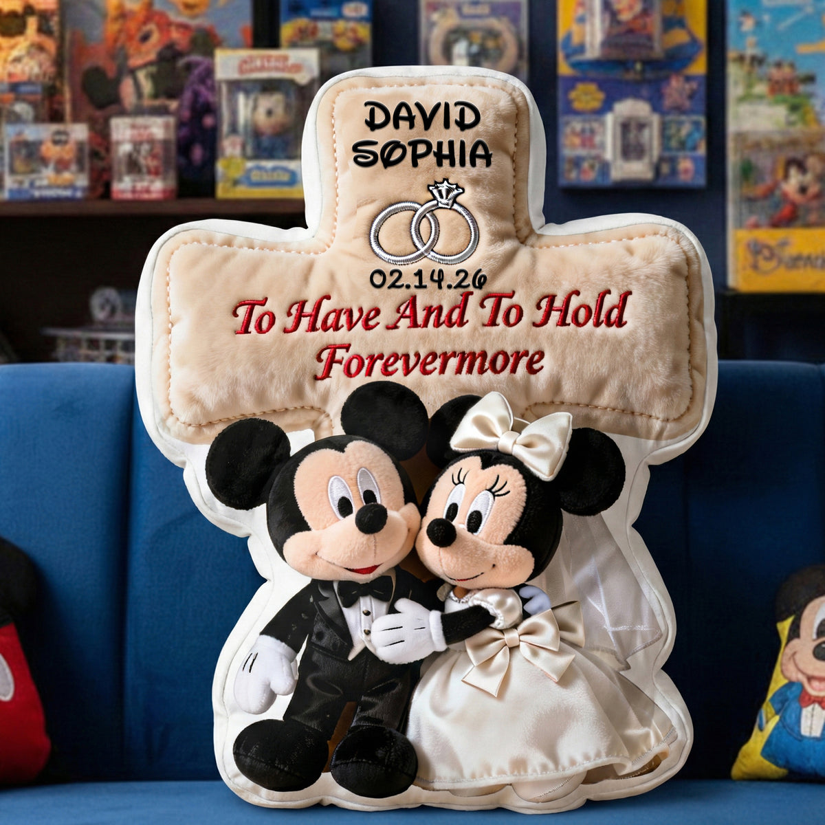 Romantic Wedding Couple Pillow - Personalized Anniversary Gift For Couple 04NALU231225-Homacus