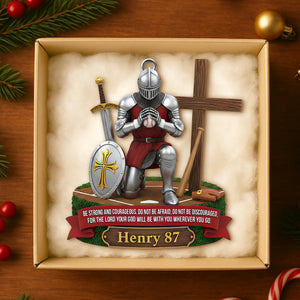 Faith, Strength & Game – Personalized Knight Baseball Ornament 03HUDT111025-Homacus