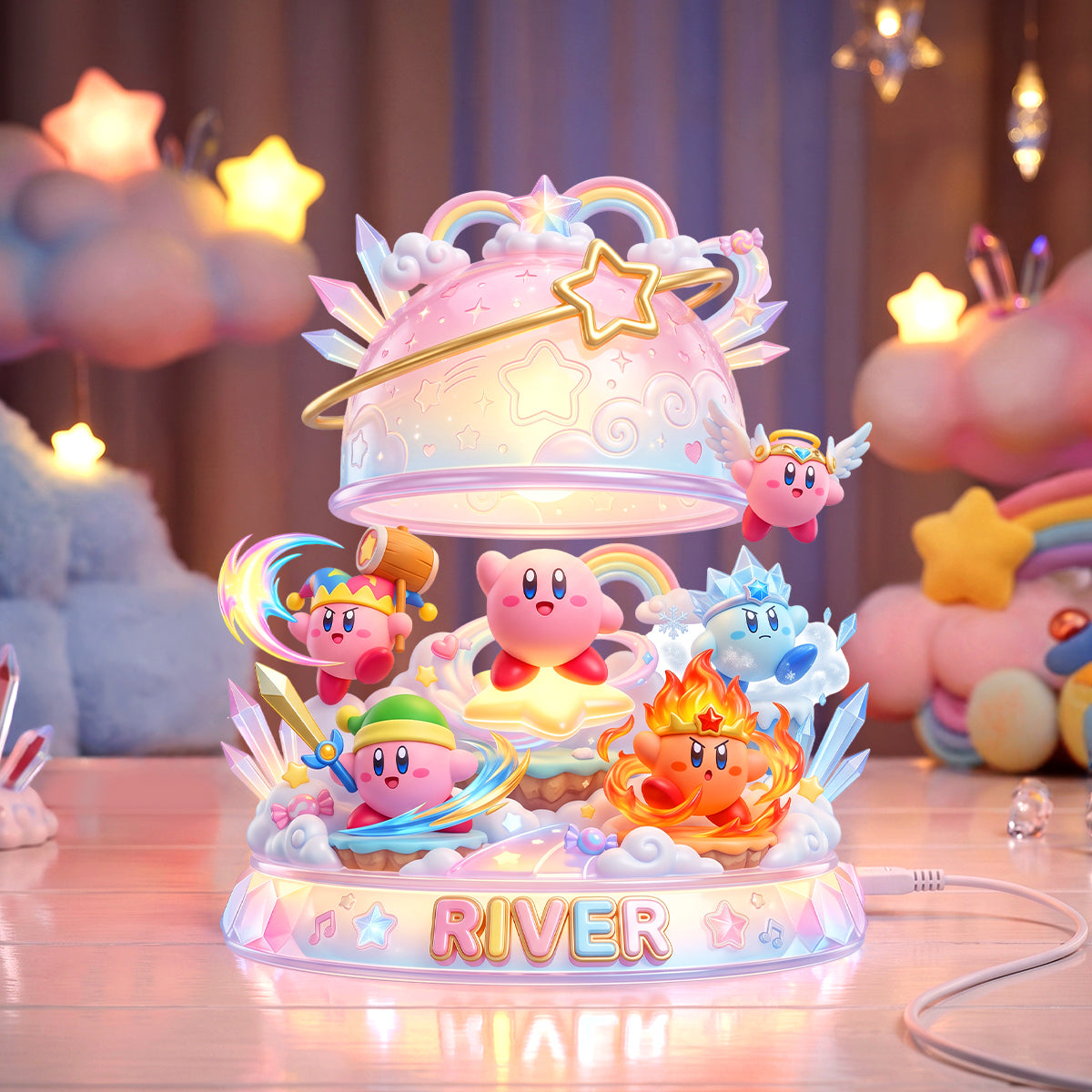 Pink Puff Acrylic Light Box - Personalized Gift For Gamers 05nadh170726-Homacus