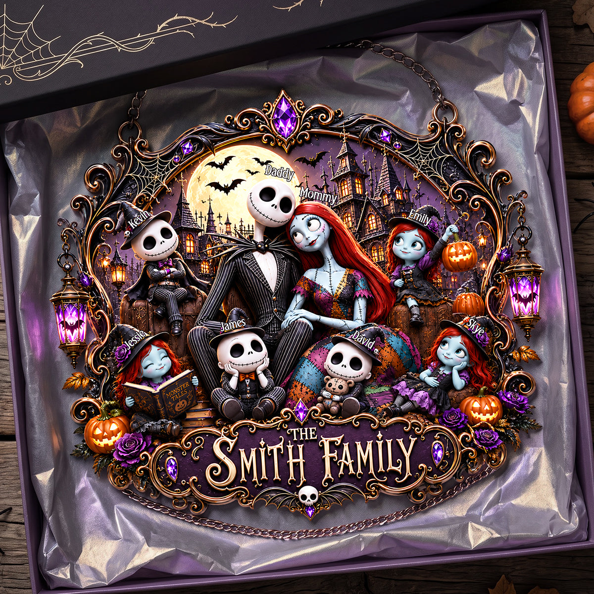 Spooky Family Acrylic Sign - Personalized Halloween Gifts For Family 02tyta070926
