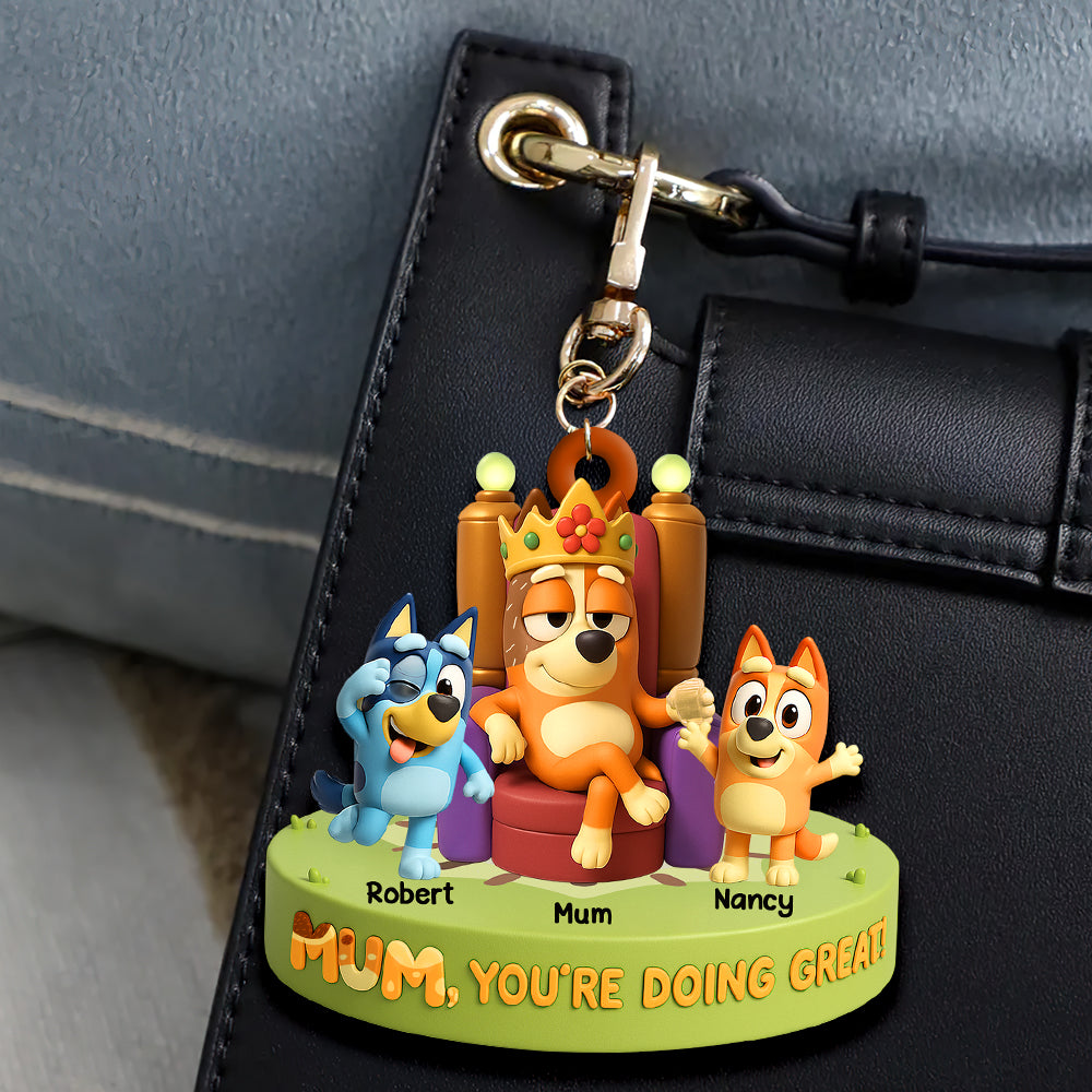 Personalized Gifts For Mom Keychain, Queen Mom 03QHDT080425-Homacus