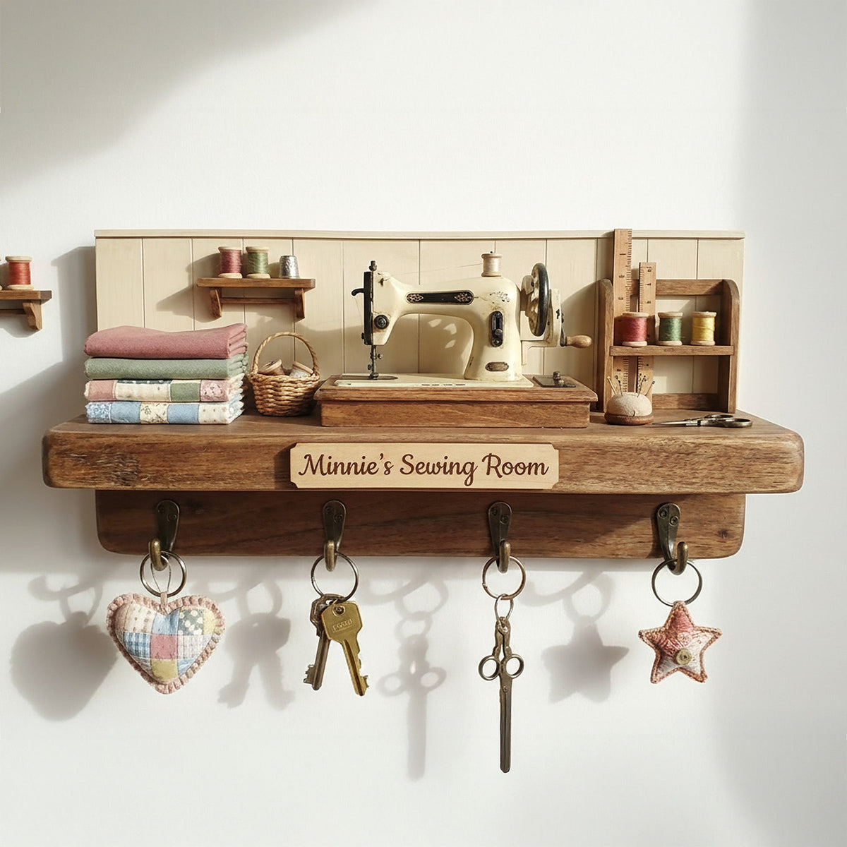 Personalized Gifts For Sewing Lovers Wood Key Hanger 02kimg181225-Homacus