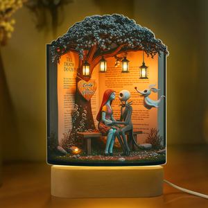 Horror Couple Led light With Oval Base - Personalized Gifts For Halloween 04PAPU160725-Homacus