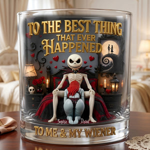 Naughty Gothic Couple Round Glass - Personalized Gifts For Couple 05tylu080626-Homacus