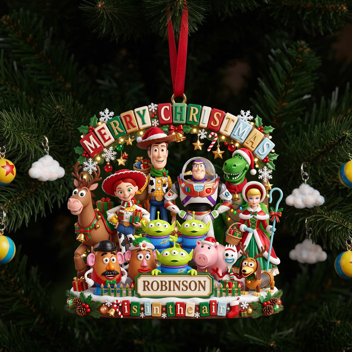 Festive Friends Acrylic Ornament – Personalized Christmas Gift For Families 02PALU010826-Homacus