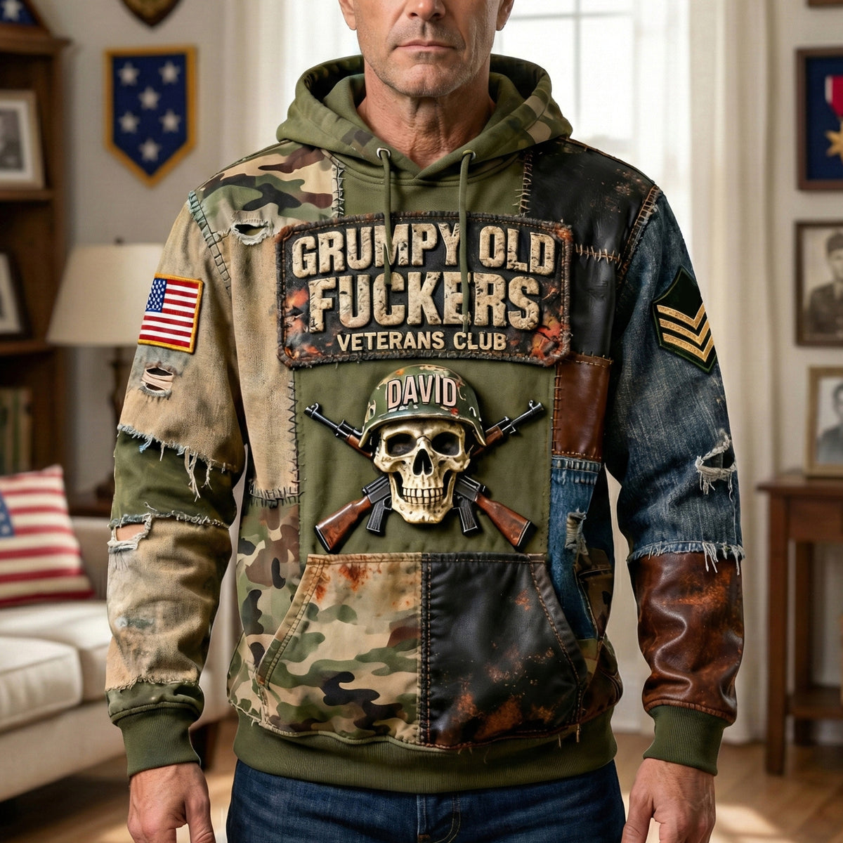 Military Skull Hoodie – Personalized Gifts For Veteran 05naqn230126-Homacus