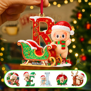 Alphabet Christmas Ornament - Personalized Gifts For Christmas 02NAMG040925-Homacus