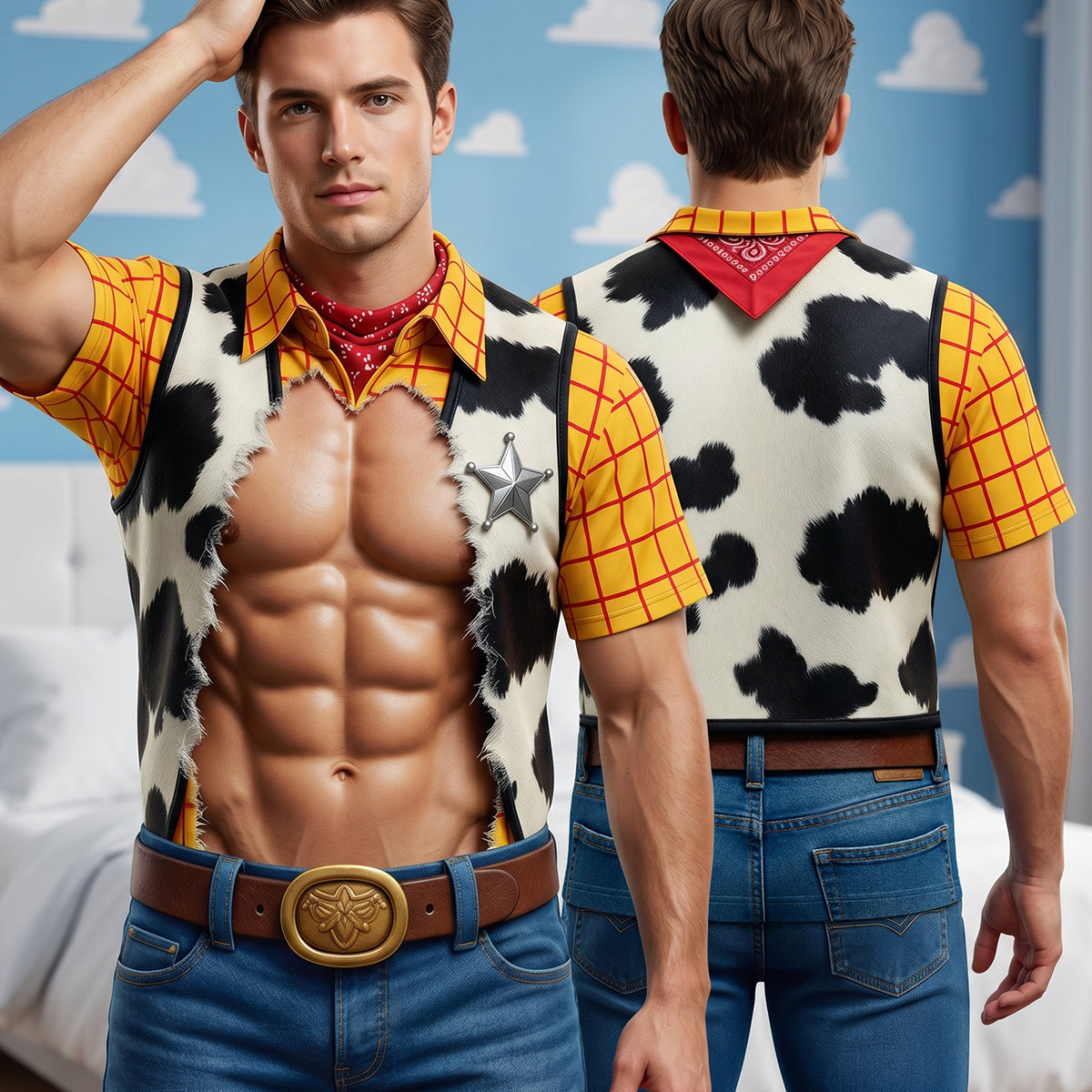 Six Pack Cowboy T-Shirt - Personalized Gifts 01tota060726-Homacus