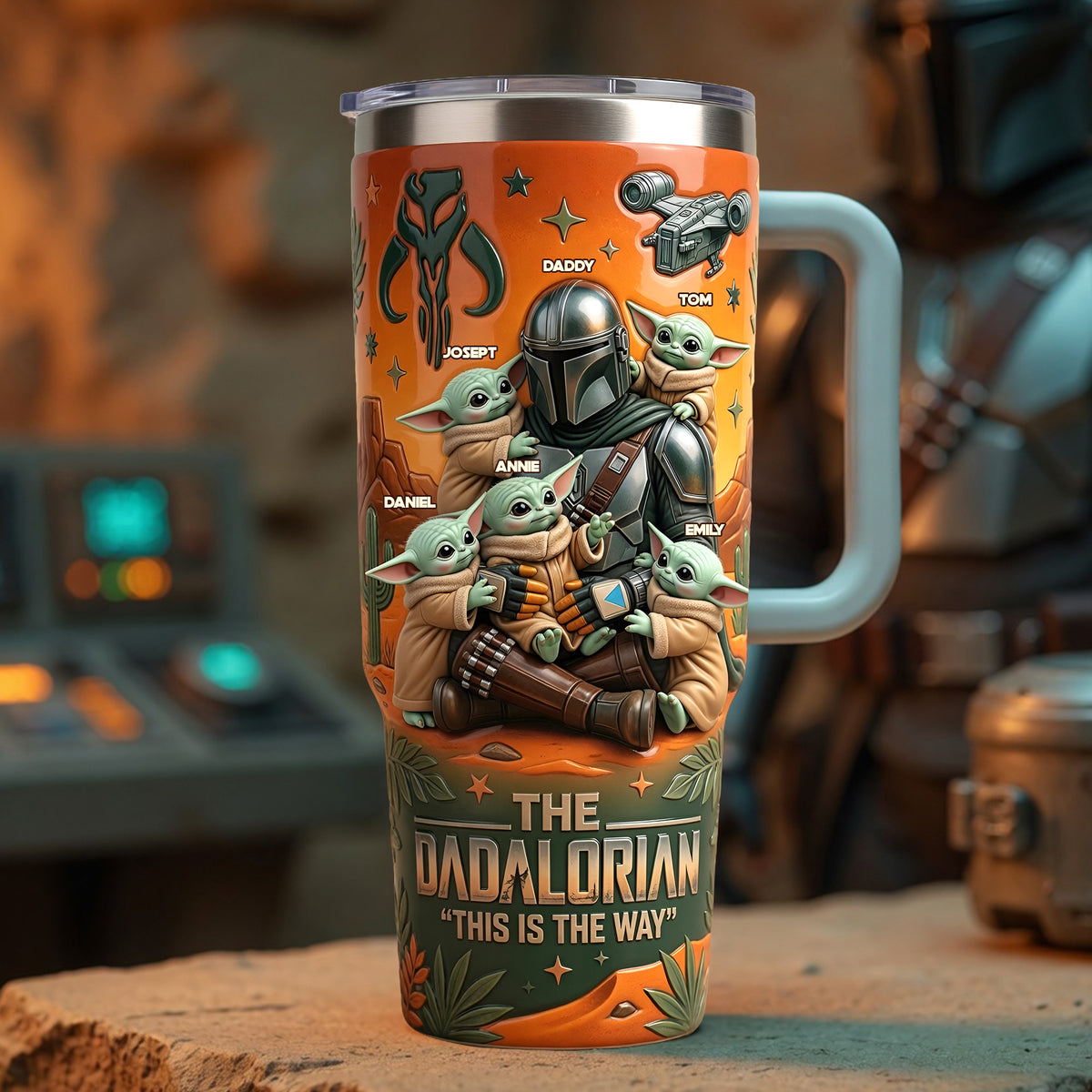 The Best Warrior Dad And Kids Tumbler - Personalized Gifts For Dads 03tylu010526-Homacus