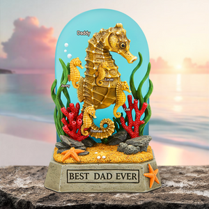Seahorse Dad Plaque - Personalized Gifts For Dad 02qhpu100525-Homacus