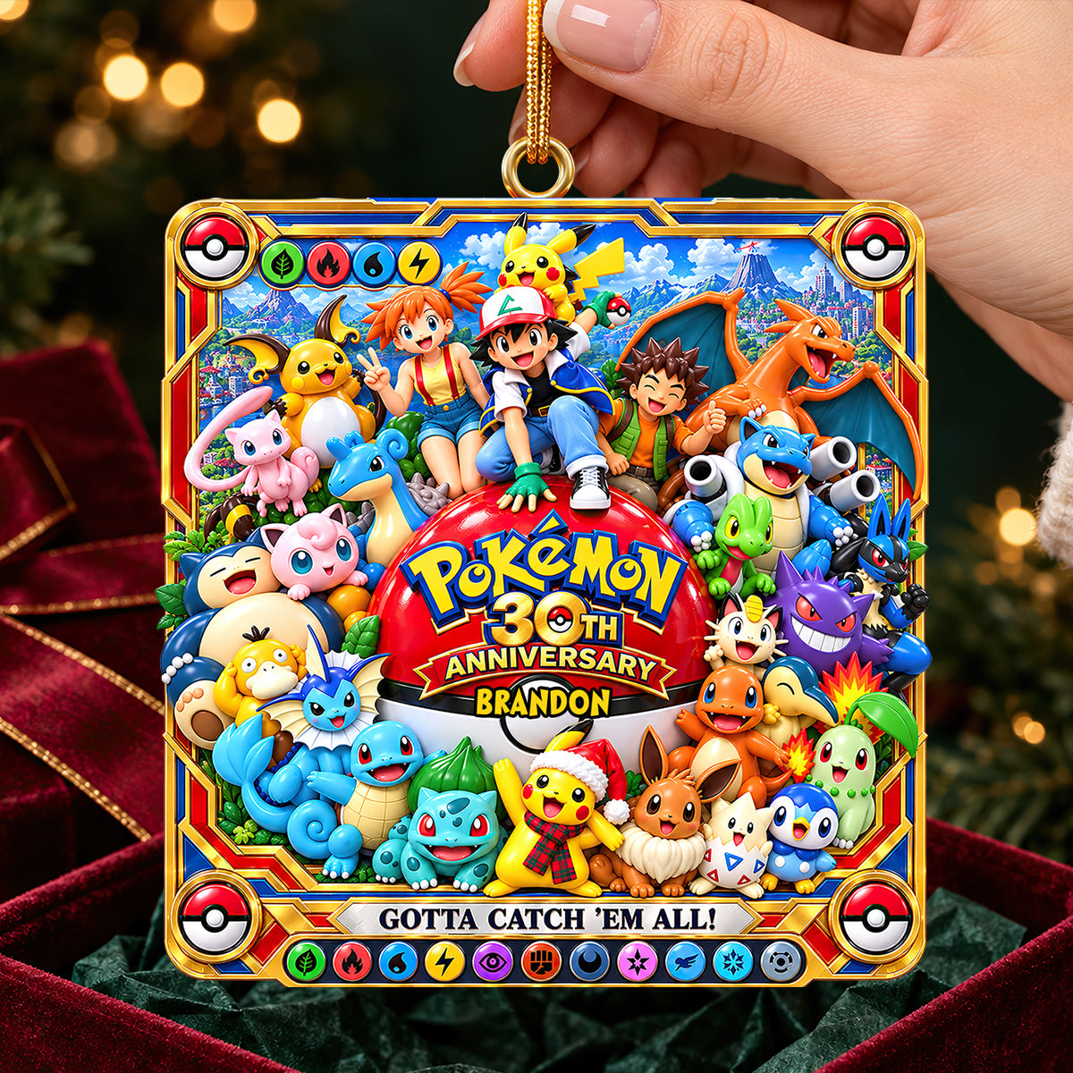30th Anniversary Colorful Creature Ornament - Personalized Christmas Gifts 01ohdt280926