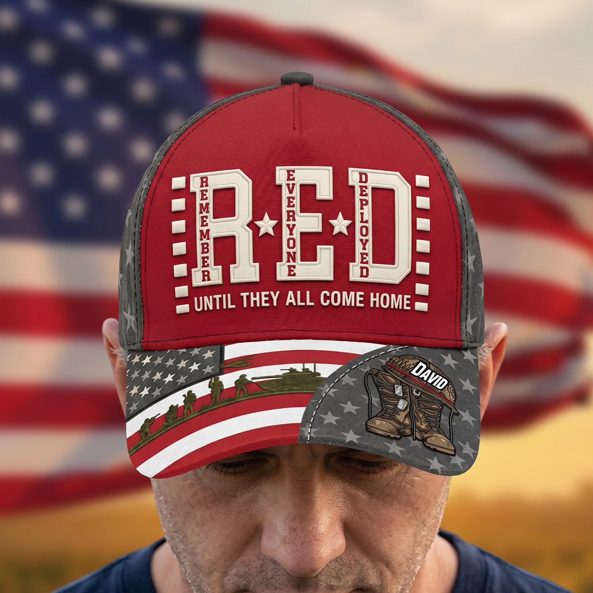 RED Remember Everyone Deployed Classic Cap - Personalized Gifts For Veteran Families 03qhtn260526-Homacus