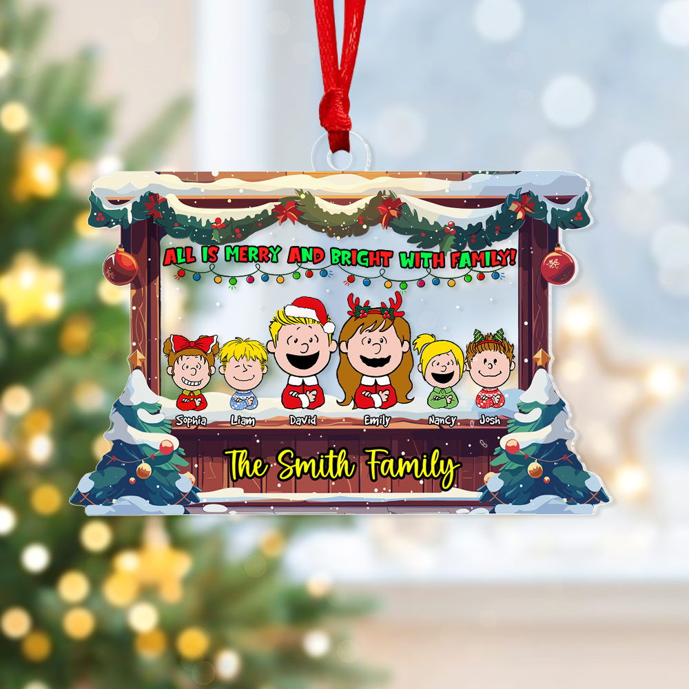 Personalized Christmas Gifts For Family Acrylic Ornament 01KAPU180924HG-Homacus