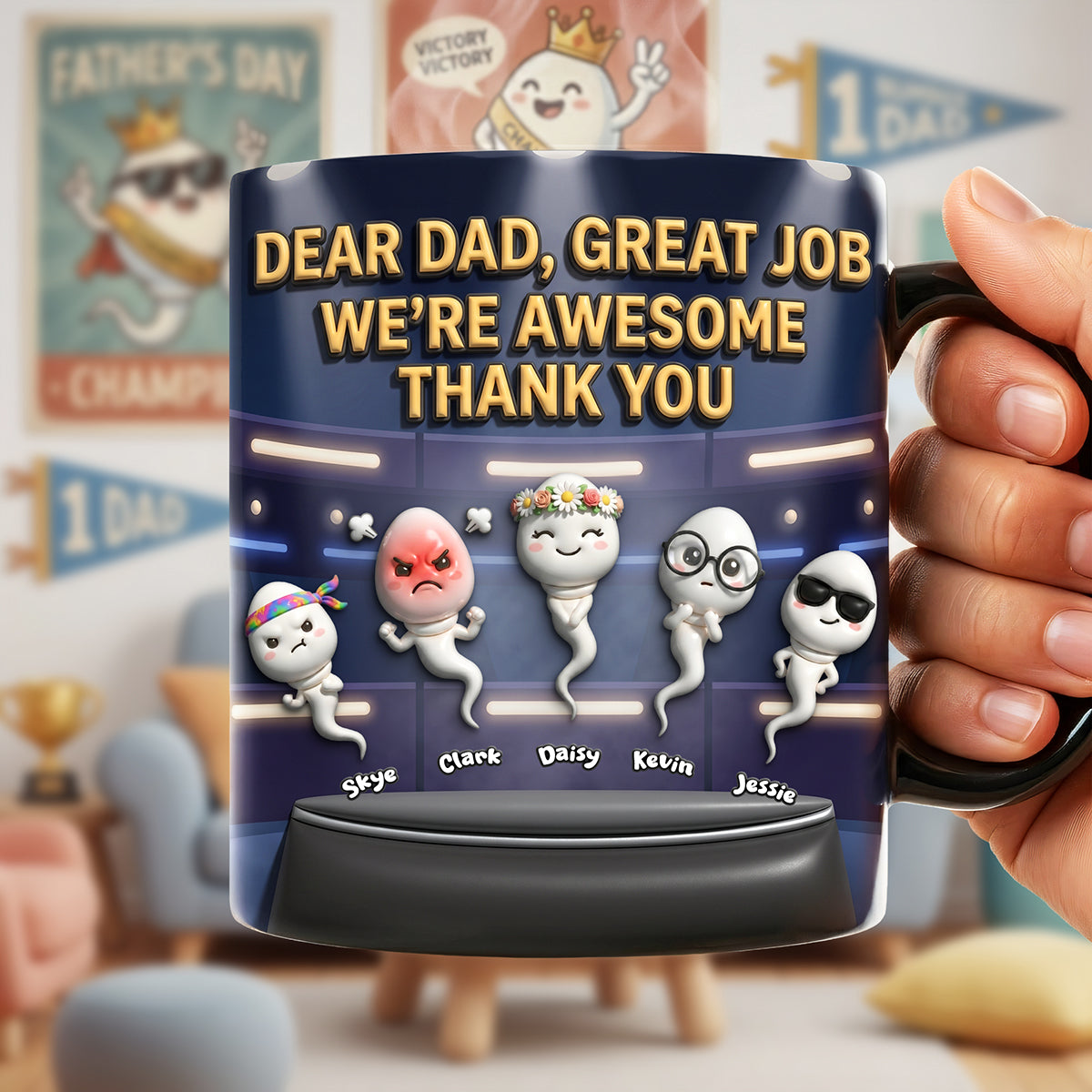 Thank You Dad Funny Sperm Magic Mug - Personalized Gifts For Dads 01nata070526-Homacus