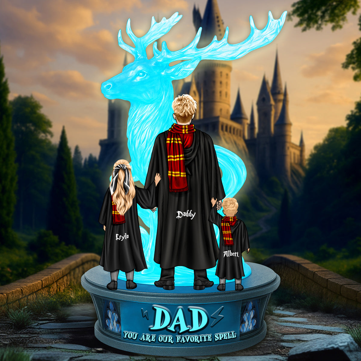 Best Witch Dad Ever Acrylic Plaque Personalized Gifts For Dad 03OHLU060525-Homacus