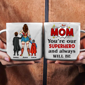 Personalized Gifts For Mom Marble Mug 06natn210325pa You're Our Superhero And Always Will Be-Homacus