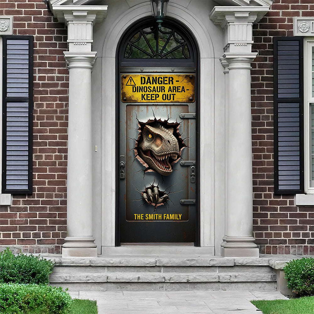 Fantasy World Door Cover - Personalized Gifts For Dino Lovers 04hyqn200825-Homacus