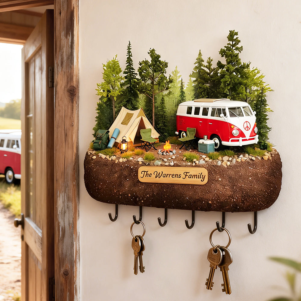 Camping Wood Key Hanger - Personalized Gifts For Camping Lovers 02kita181225-Homacus
