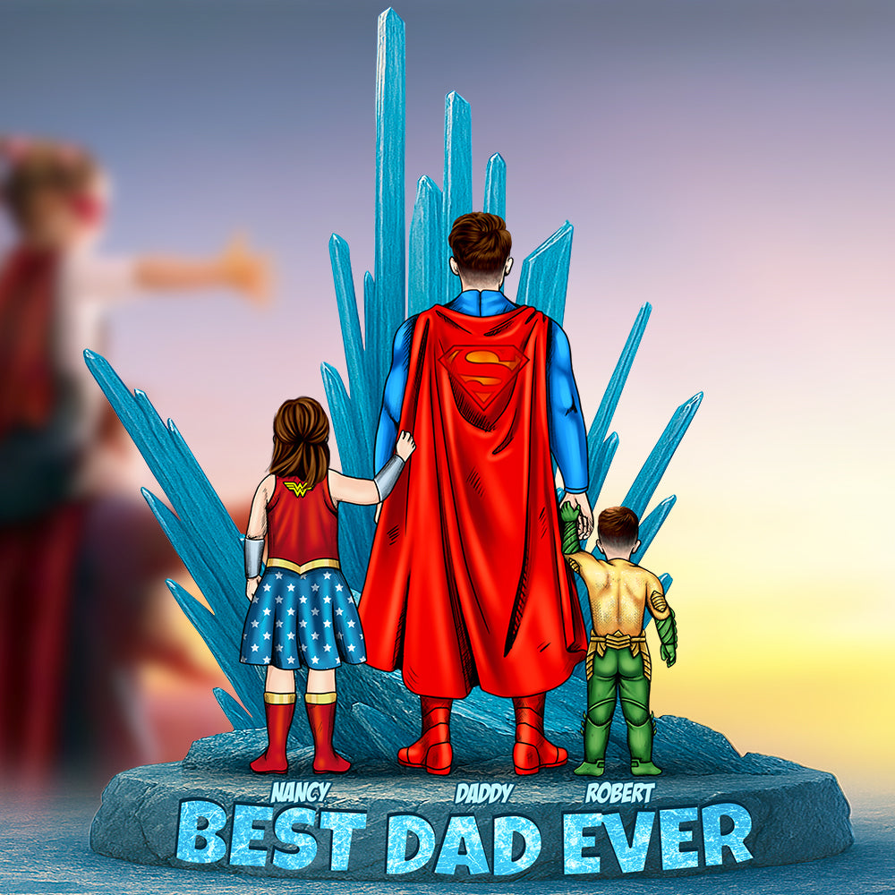 Personalized Gifts For Dad Acrylic Plaque Power Dad-Homacus