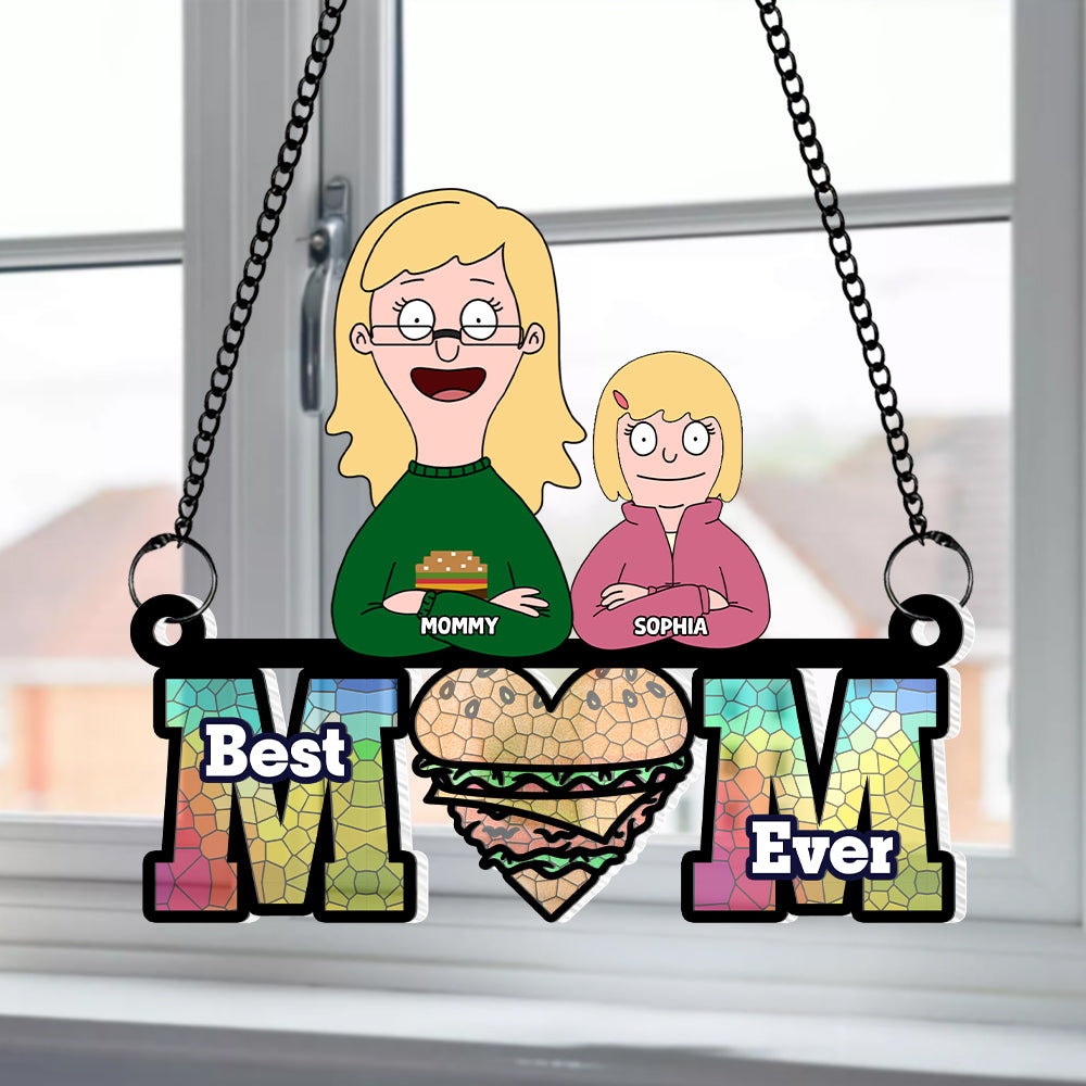 Personalized Gifts For Mom Suncatcher Ornament 04ohtn120225hg Best Mom Ever-Homacus