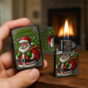 Merry Kushmas - Santa Claus Lighter - Personalized Christmas Gift For Stoners-Homacus