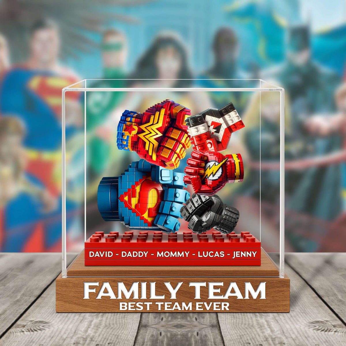 Family Team Acrylic Plaque Personalized Christmas Gifts For Family 05OHTN230525-Homacus