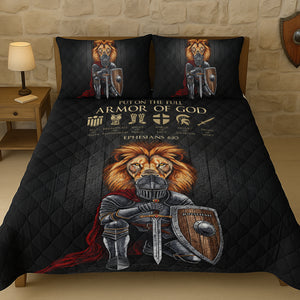 Armor of God Lion Warrior Personalized Qulit Bedding Set 01NADT070725-Homacus