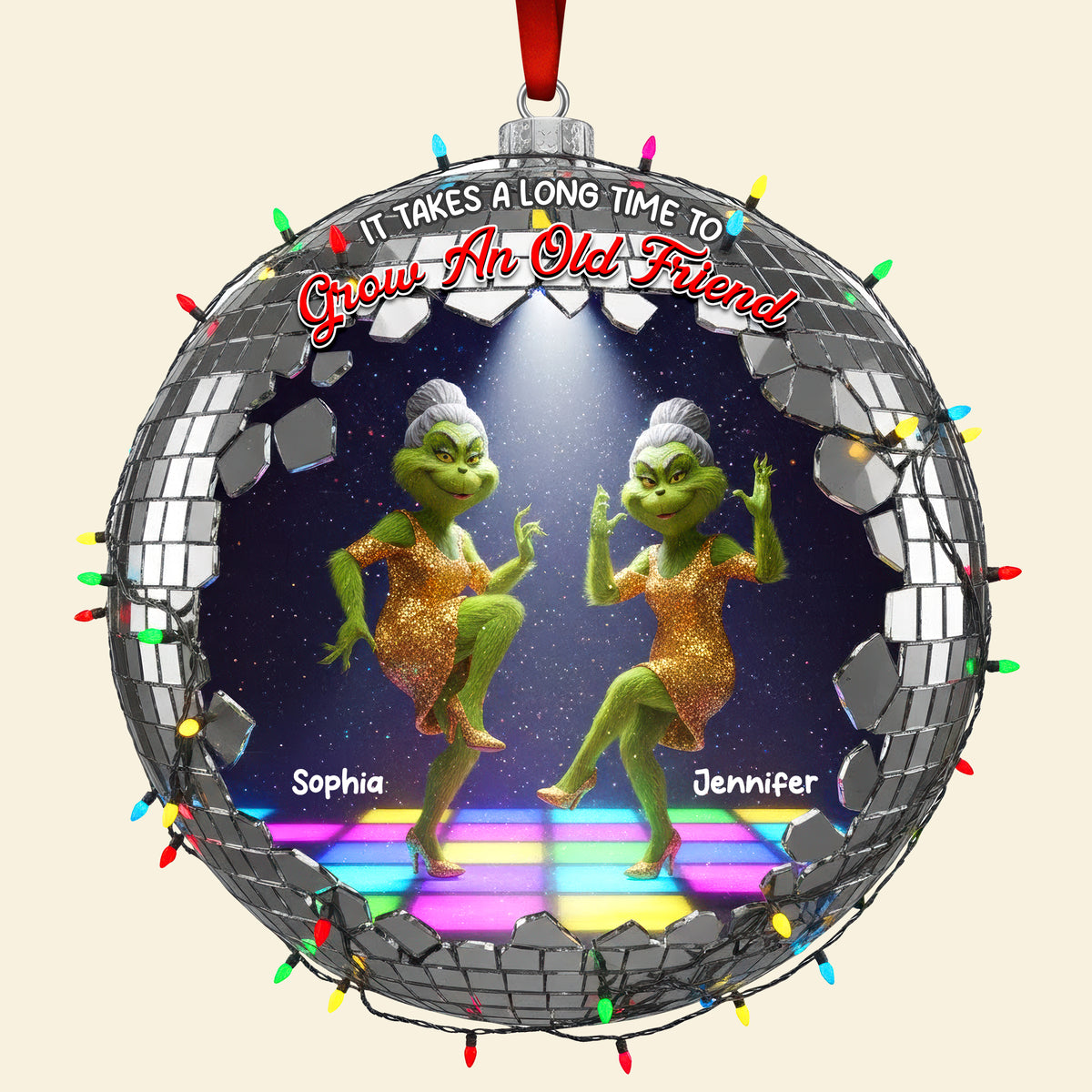 Green Monster Friends Acrylic Ornament - Personalized Gift For Besties 01TOQN051125-Homacus