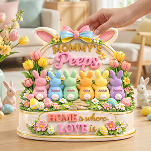 Bunny Peeps Acrylic Plaque - Personalized Gifts For Grandma Easter Day 01tymg170326-Homacus