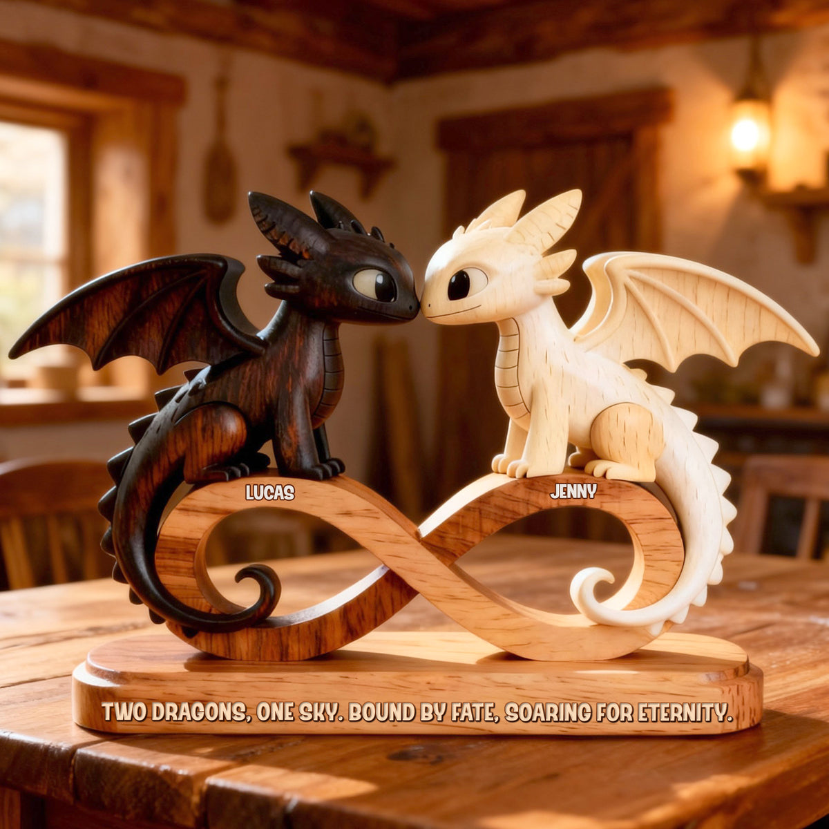 Dragons Couple Acrylic Plaque - Personalized Gifts For Couple 03hytn060126