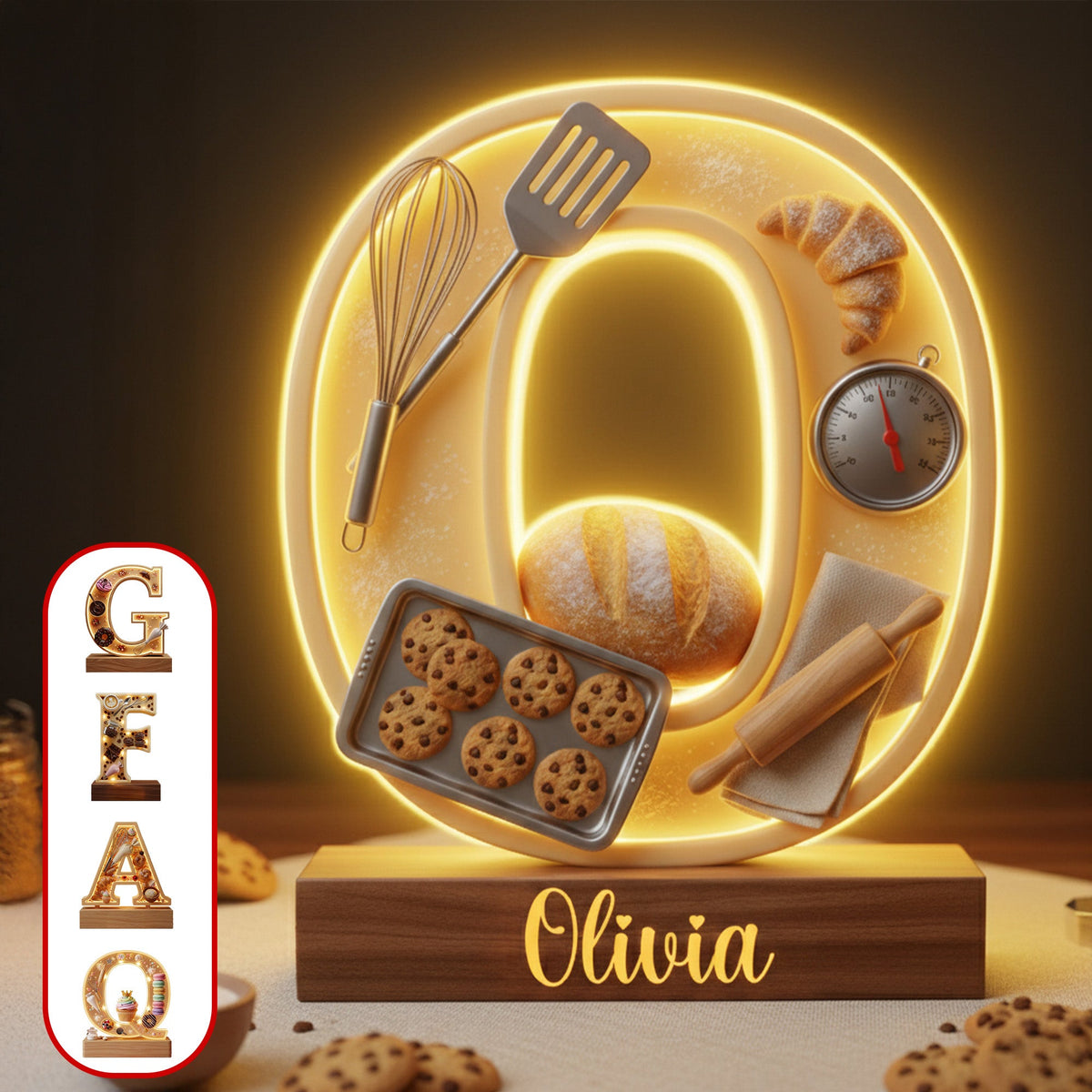 Sweet Bakery Alphabet Letter Light Box - Personalized For Bakers 02HYMG011125-Homacus