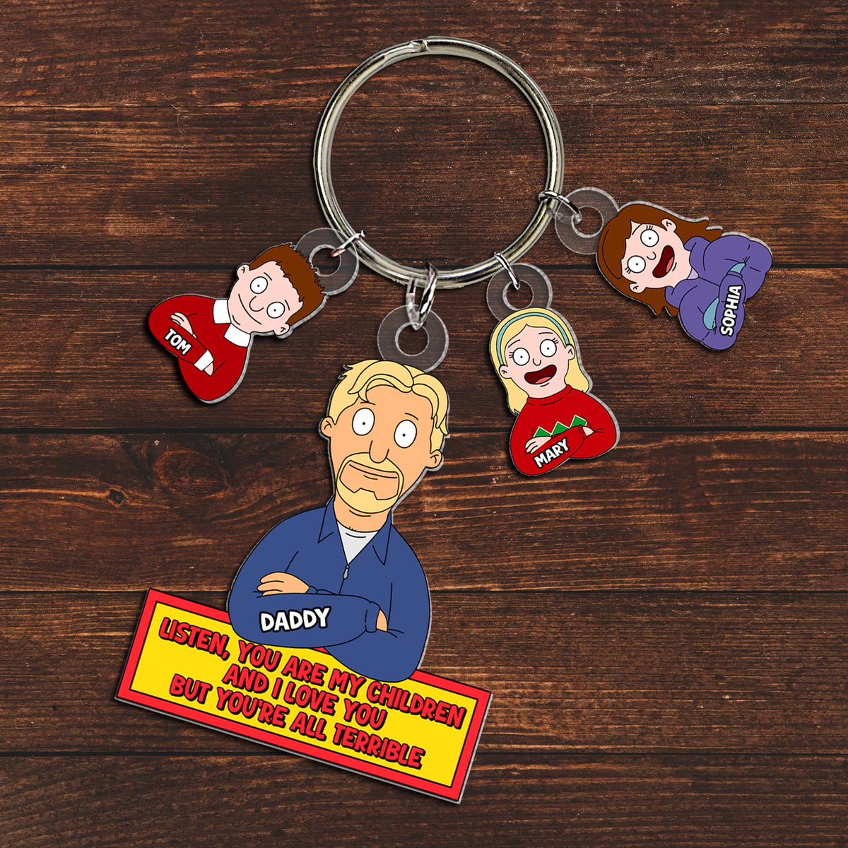 Personalized Gifts For Dad Keychain 05totn140225hg-Homacus