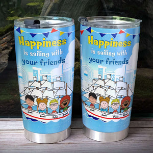 Personalized Gifts For Friends Tumbler 20oz Happiness Sailing 03XQLU100125HH-Homacus