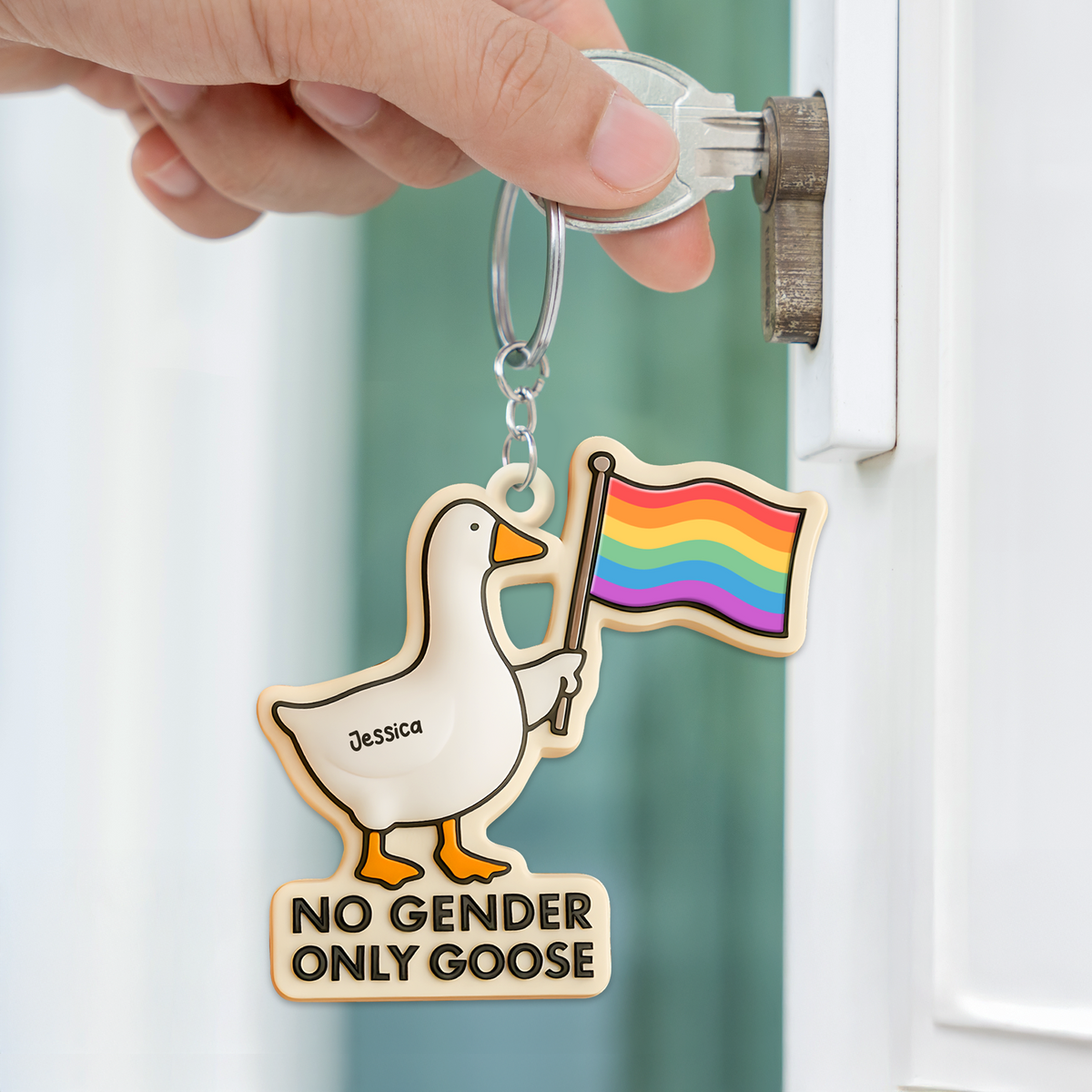 LGBT Goose Keychain - Personalized Gifts For LGBT 03hupu130525-Homacus