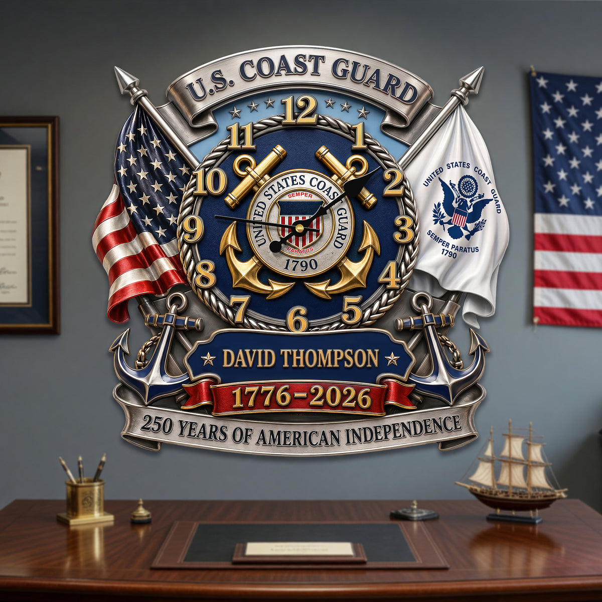Pride of Veteran Wall Clock - Personalized Patriotic Gifts 04HUQN020626