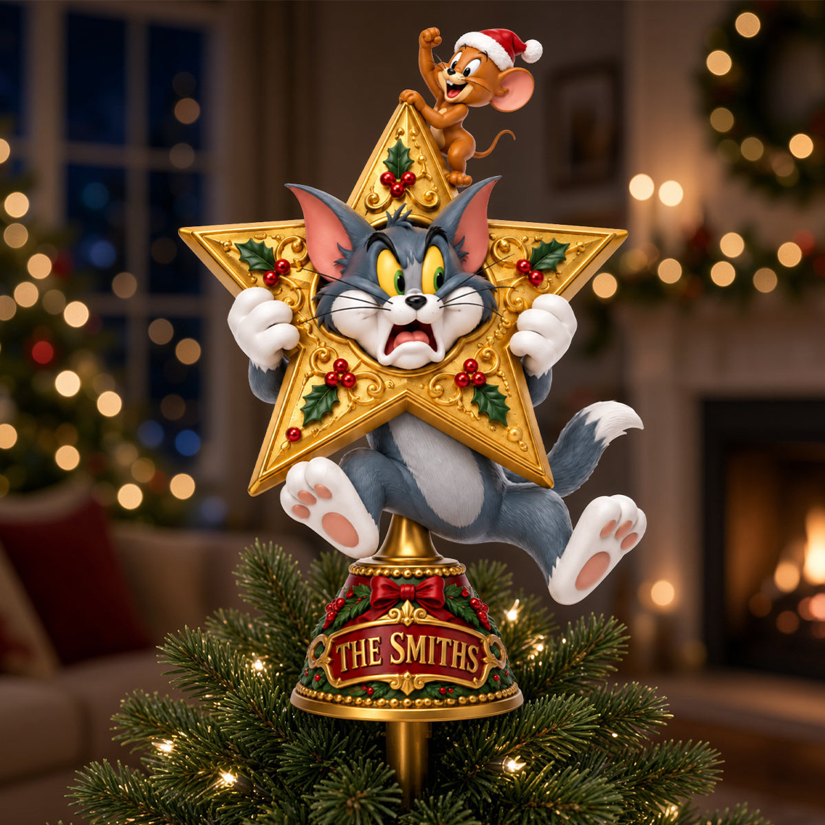 Playful Acrylic Christmas Tree Topper - Personalized Gifts For Christmas 06hadh121026-Homacus