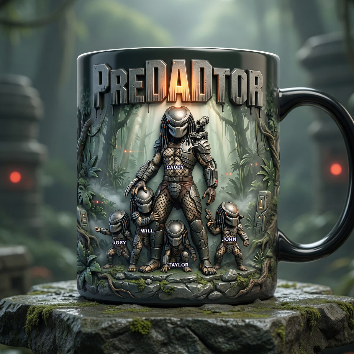 Strongest Warrior Dad And Kids Magic Mug - Personalized Gifts For Dads 04nalu240426-Homacus