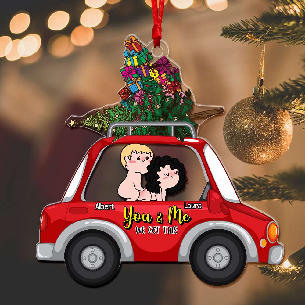 Personalized Gifts For Naughty Couple Christmas Ornament 02OHLU091024-Homacus