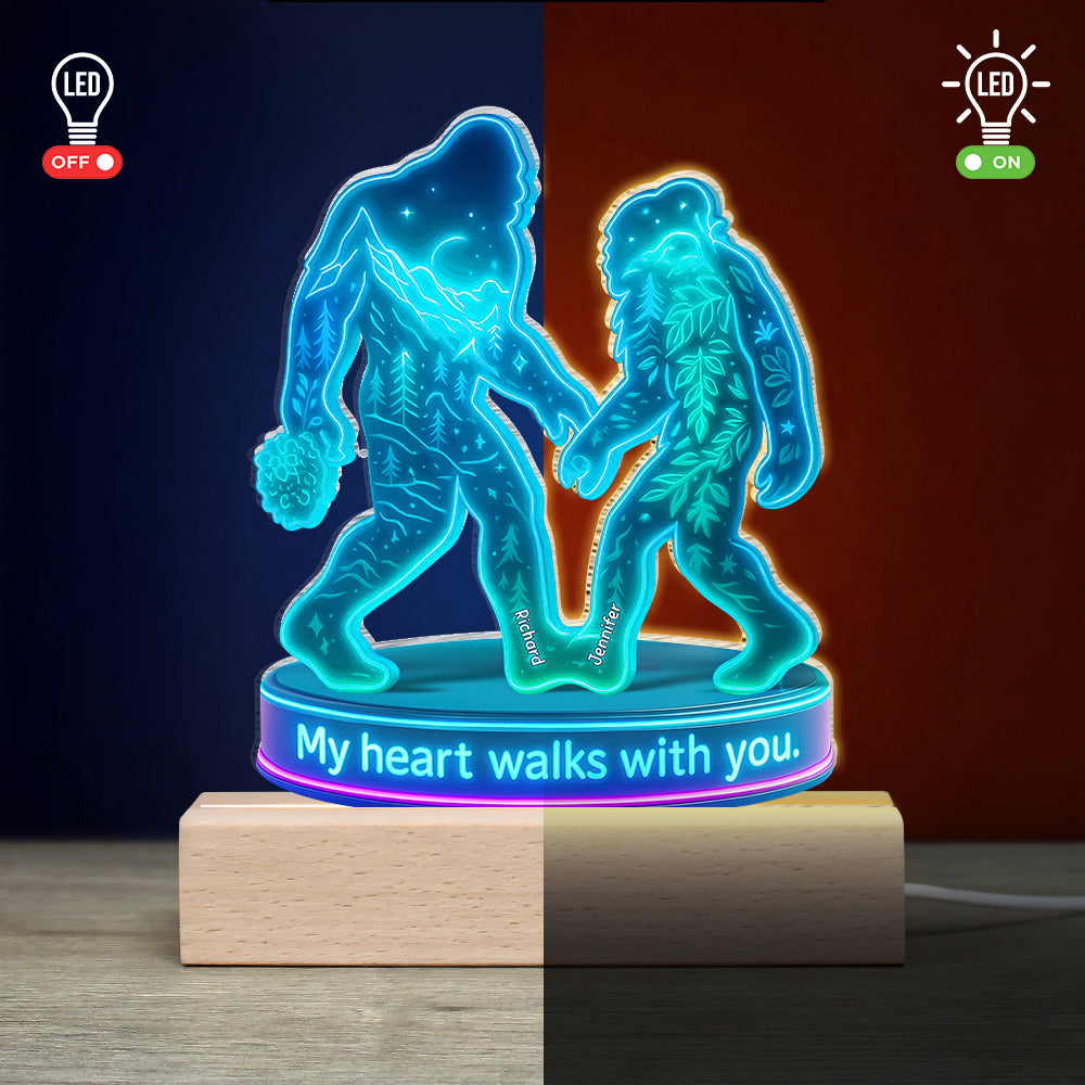 Bigfoot Couple LED Light - Personalized Gifts For Couple 02ohqn190625-Homacus