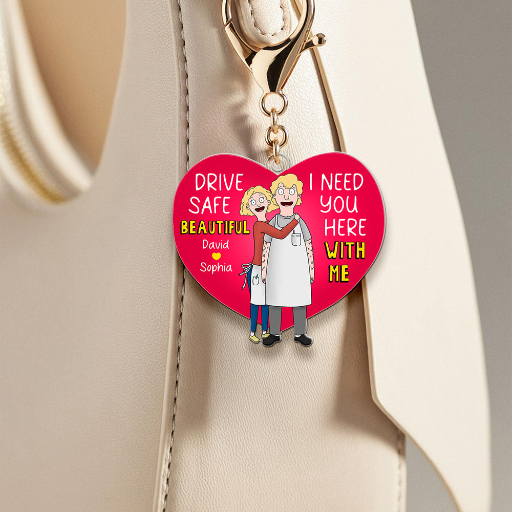Personalized Gifts For Couple Keychain I Need You Here With Me 04QHQN050225HG-Homacus