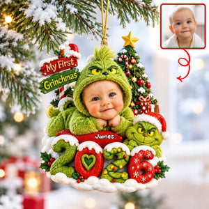 My First Christmas Baby Face 2026 Ornament - Custom Photo Gifts For Christmas Ornament 01PAQN180926